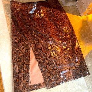 Faux Snake Print Skirt size 8 NWT